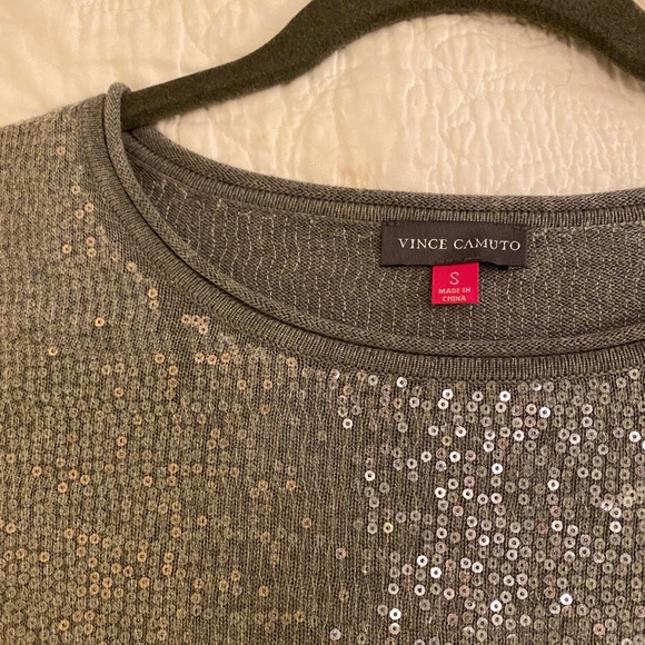 [Vince Camuto] Gray Sequined Sweater - Picture 8 of 10